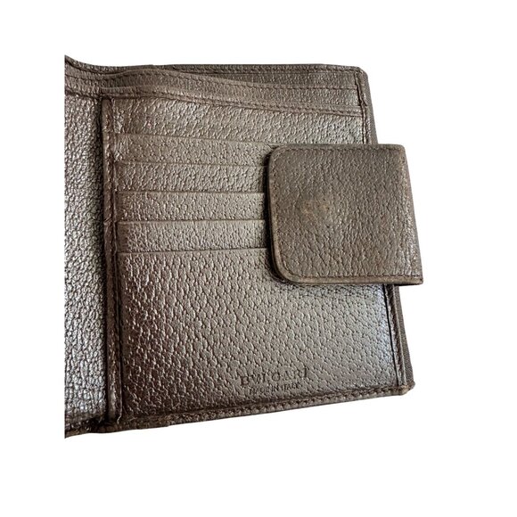 BULGARI Vintage Fabric Leather Logo Snap Wallet - Picture 9 of 11